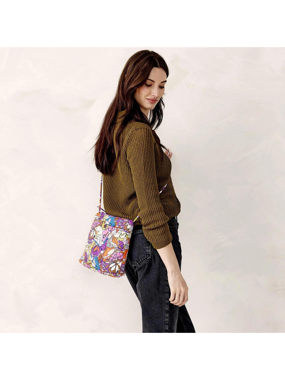 Vera Bradley Womens Featherweight Original Hipster Crossbody, Flutter, $80 MSRP - Picture 2 of 10